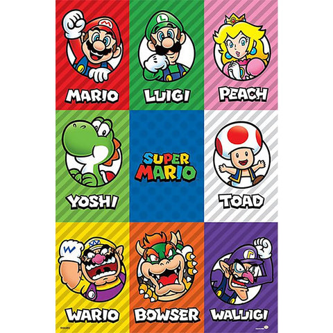 Poster Super Mario Characters