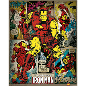 Marvel Comics Iron Man Retro Art Print