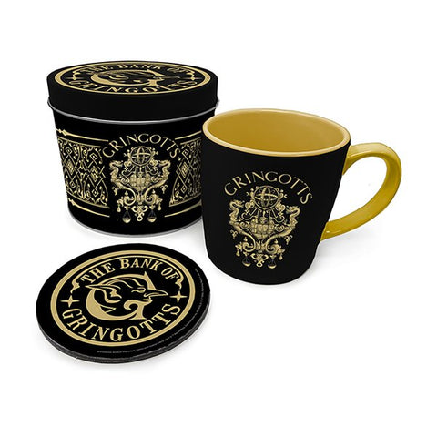 Harry Potter Geschenkset Tasse Gringotts Bank mit Untersetzer