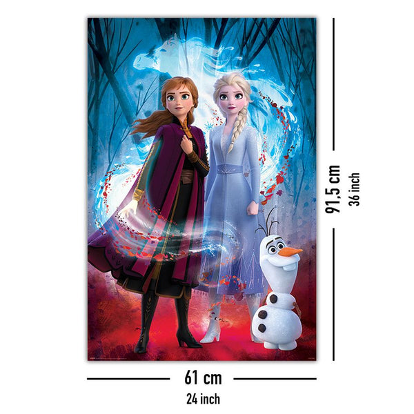 Frozen 2 Guiding Spirit Poster-Elsa,Anna, Olaf