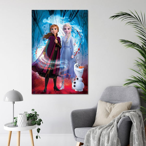 Frozen 2 Guiding Spirit Poster-Elsa,Anna, Olaf