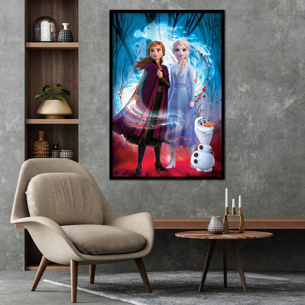 Frozen 2 Guiding Spirit Poster-Elsa,Anna, Olaf