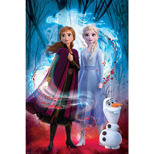 Frozen 2 Guiding Spirit Poster-Elsa,Anna, Olaf