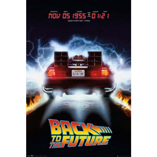 Zurück in die Zukunft Poster Delorean