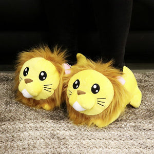 Lion Plush Slippers - Sloffies Lion Slippers