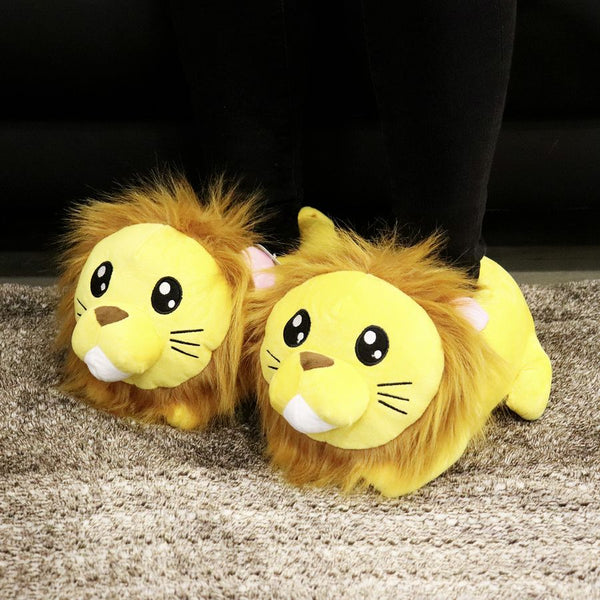 Löwe Plüsch Hausschuhe - Sloffies Lion Slippers