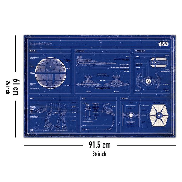 Star Wars Poster Imperial Fleet Blueprints