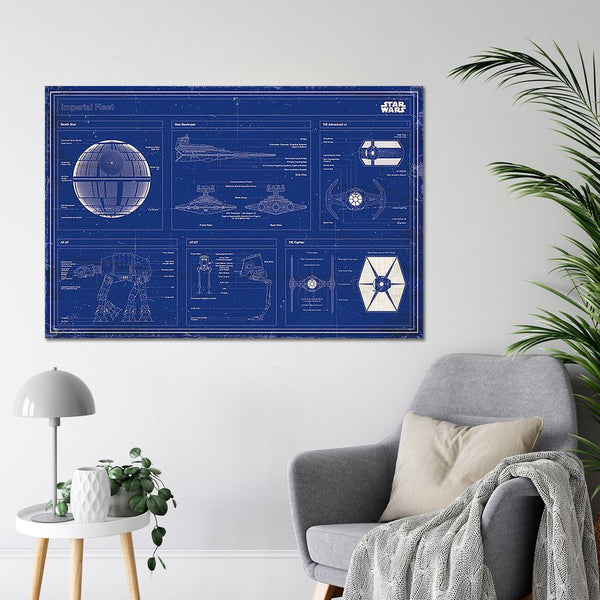 Star Wars Poster Imperial Fleet Blueprints