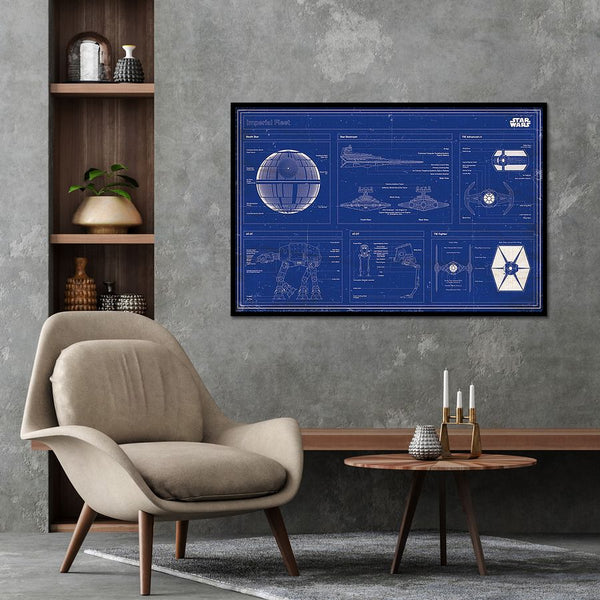 Star Wars Poster Imperial Fleet Blueprints