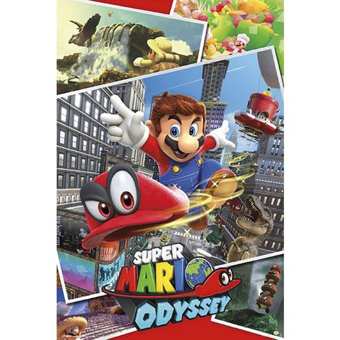 Super Mario Poster Odyssey Collage Poster