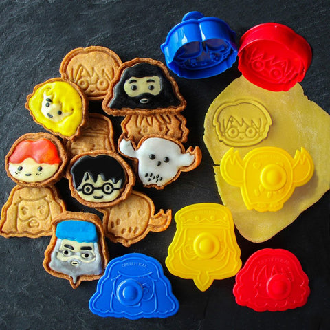 Harry Potter Cookie Cutters / Cookie Stamps 6-Pack Kawaii