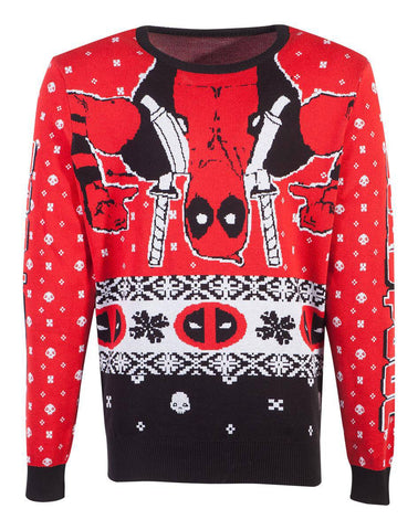 Marvel Pullover Christmas Deadpool Upside Down